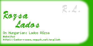 rozsa lados business card
